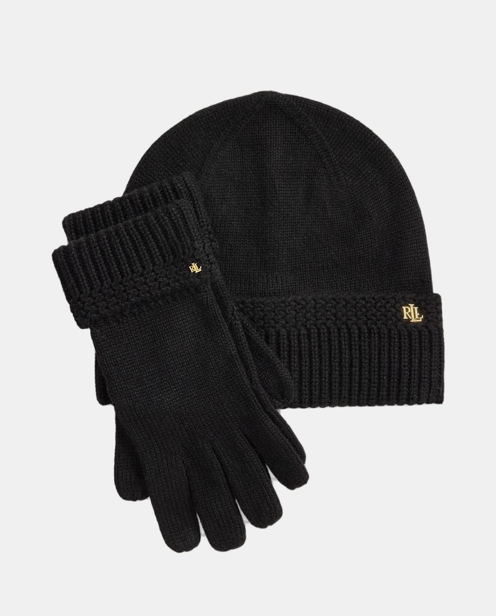 Imagem 0 de Conjunto de Gorro e Luvas de Malha com Logótipo LRL.