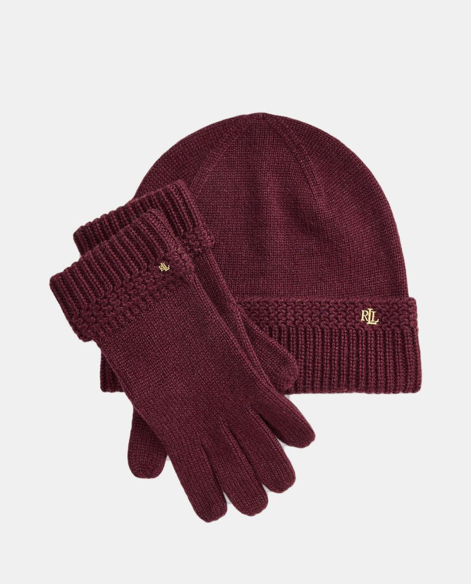 Imagem 0 de Conjunto de Gorro e Luvas de Malha com Logótipo LRL.
