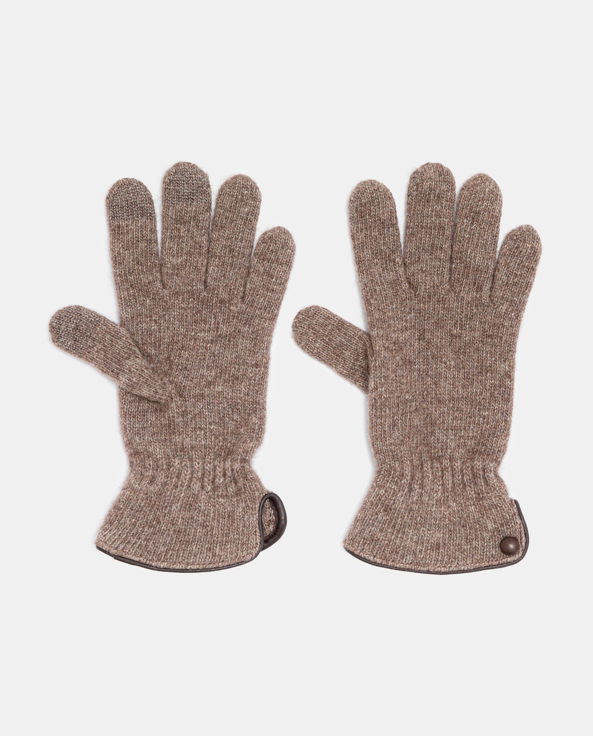 Luvas Táteis de Malha - Cinzento Castanho-claro-1