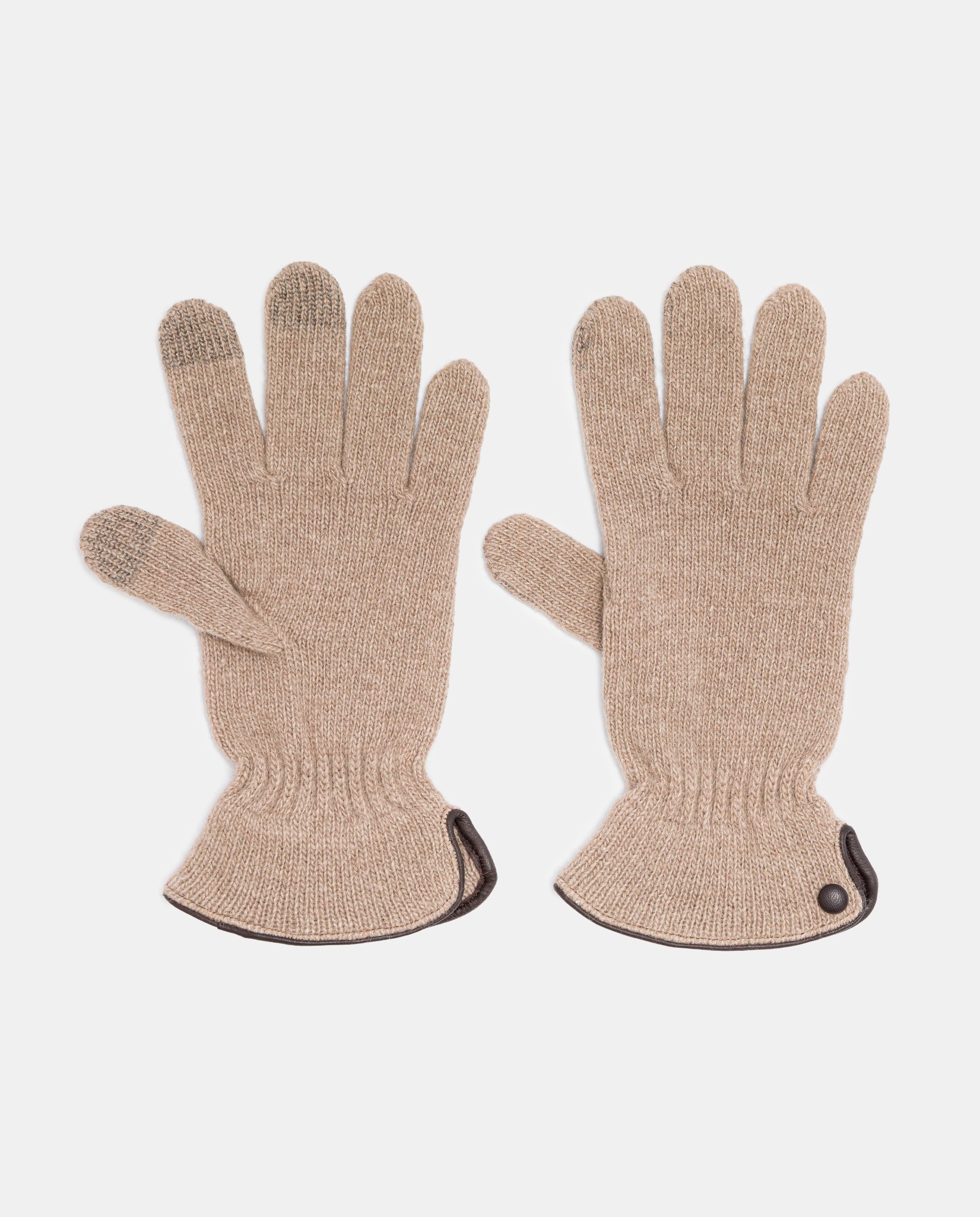 Luvas Táteis de Malha - Cinzento Taupe-1