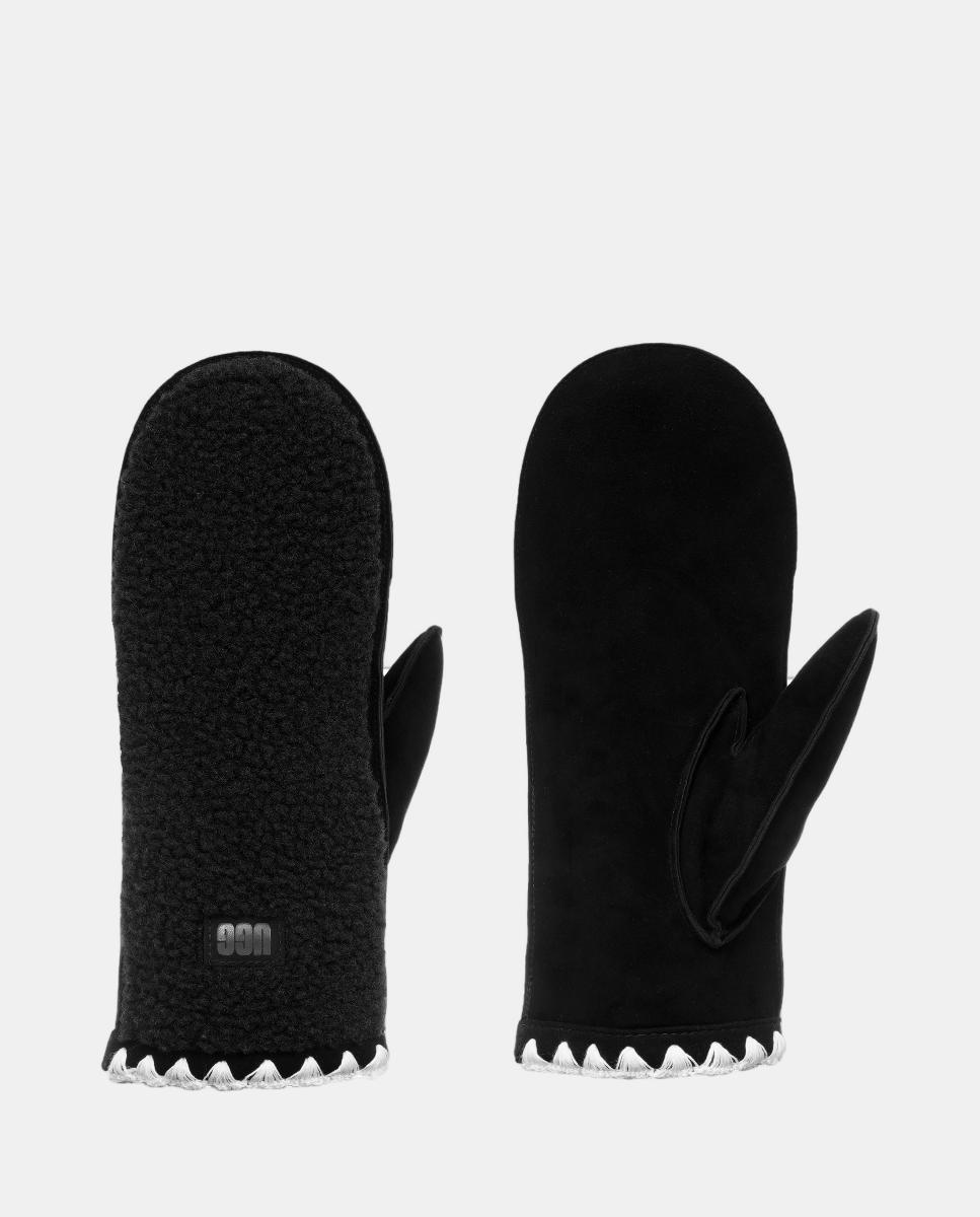 Luvas de Pelo de Borrego Felpudo Preto-2