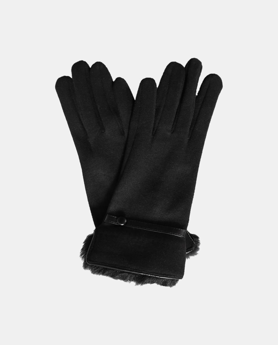 Luvas Feitas de Material de Jersey - Castanho-Claro Castanho-claro-1