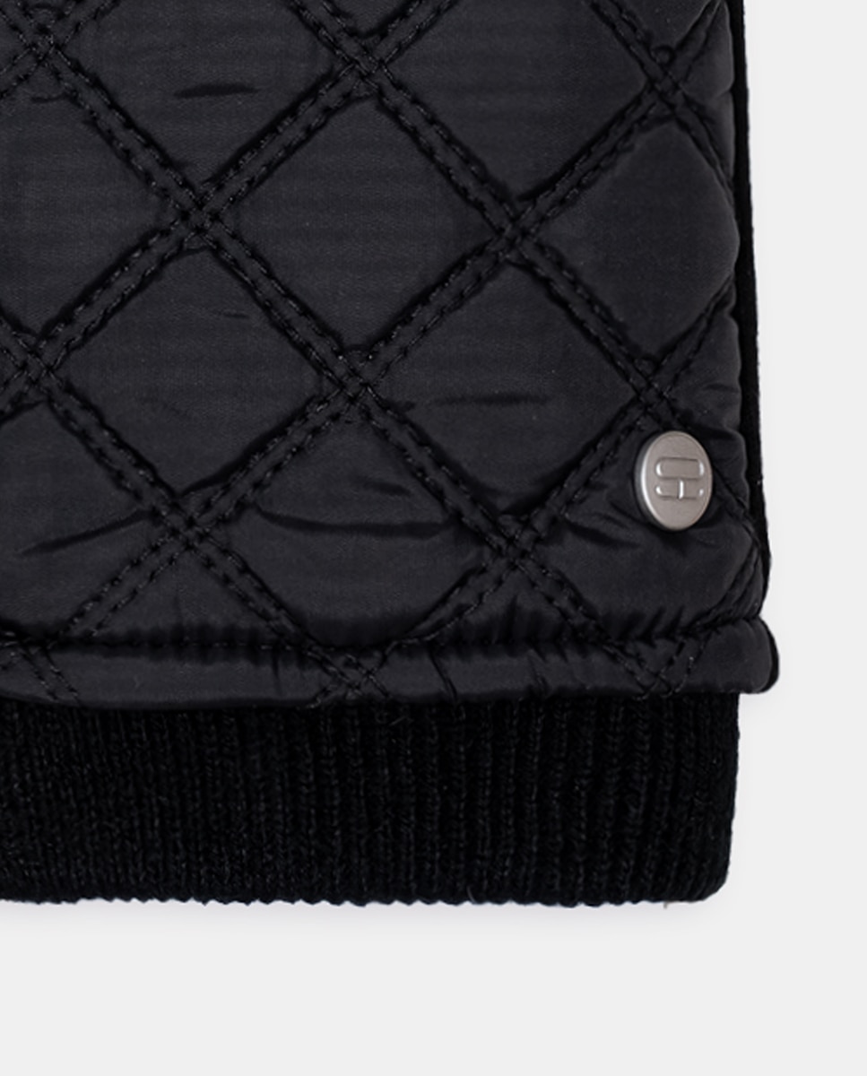 Luvas Táteis Acolchoadas - Bege Preto-4