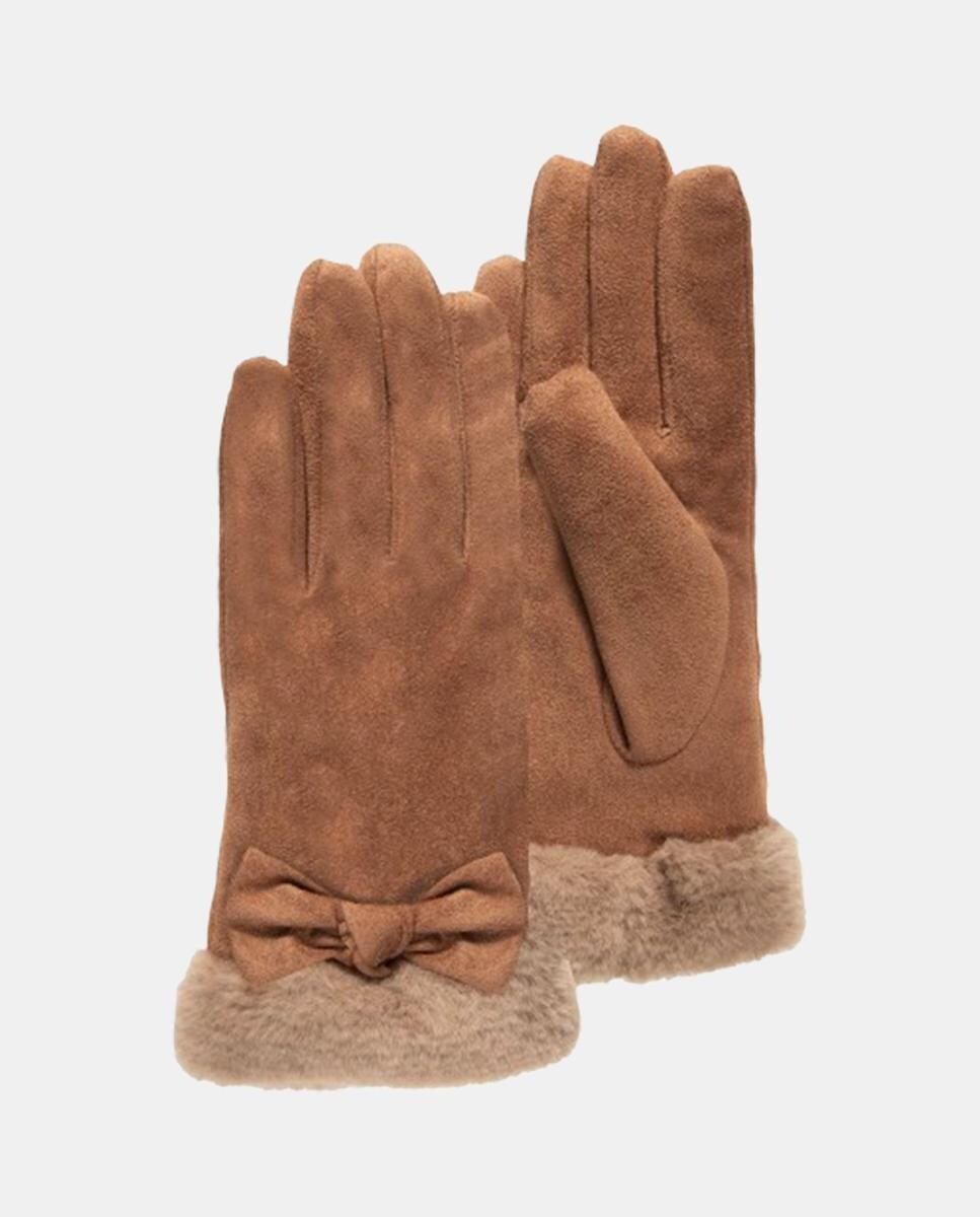 Luvas Compatíveis com Ecrãs Tácteis - Camel Bege-1