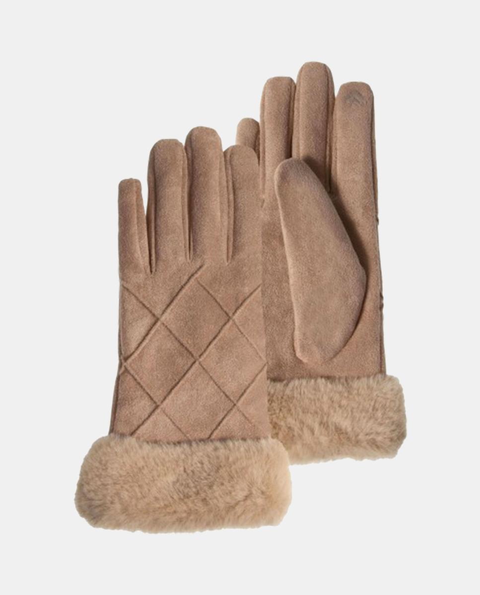 Luvas de Camurcina Bege-1