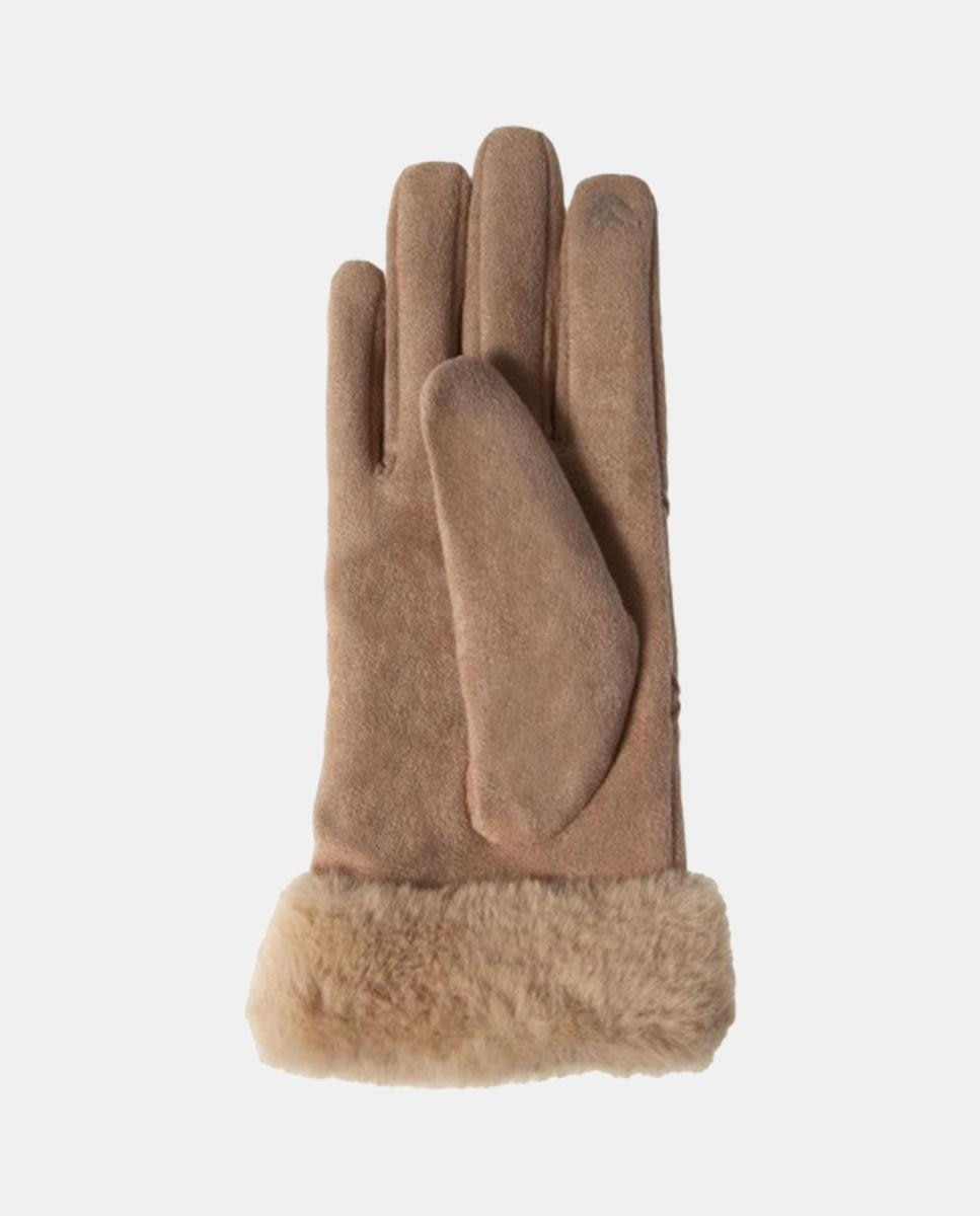 Luvas de Camurcina Bege-3