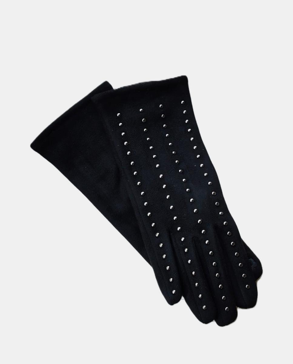 Guante punto suede. Tachas. - Santacana - Negro Negro-2