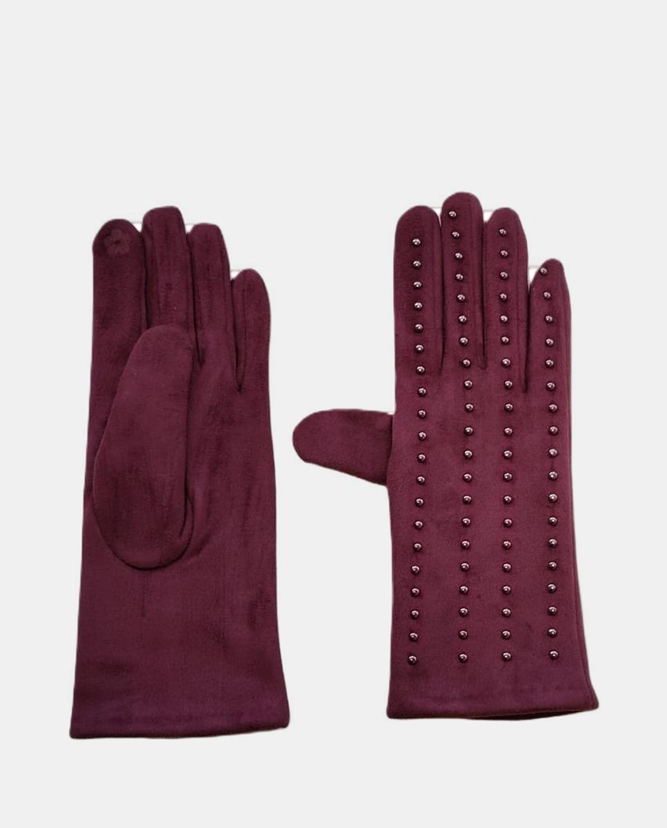 Imagem 0 de Luvas de Malha e Camurça. Tachas.