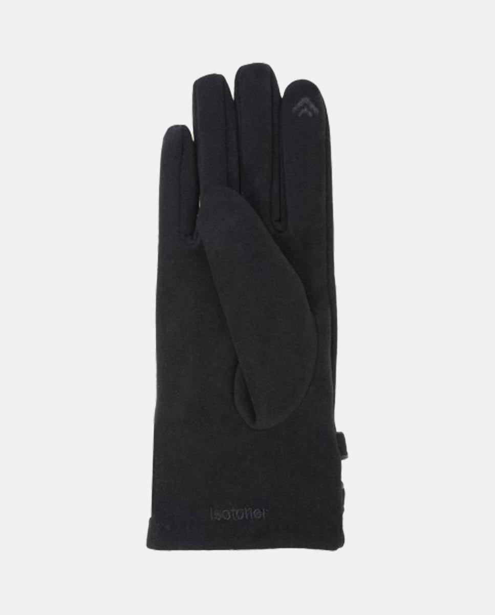 Luvas Tácteis de Microfibra Compatíveis com Ecrãs Preto-2