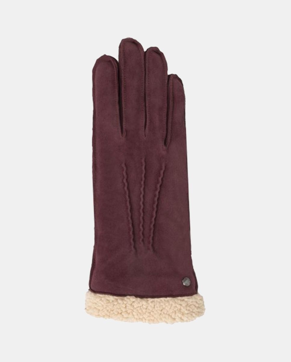 Imagem 0 de Luvas com Punhos de Pelo e em Camurça - Verde