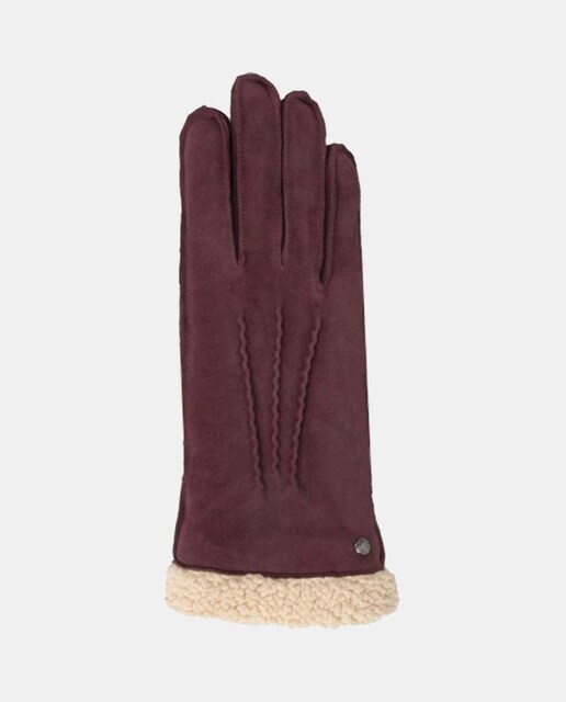 Imagem 0 de Luvas com Punhos de Pelo e em Camurça - Verde