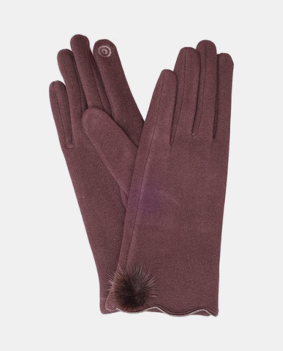 Imagen 1 de Guantes de mujer hechos de material de jersey - Eem - Marrón Marrón