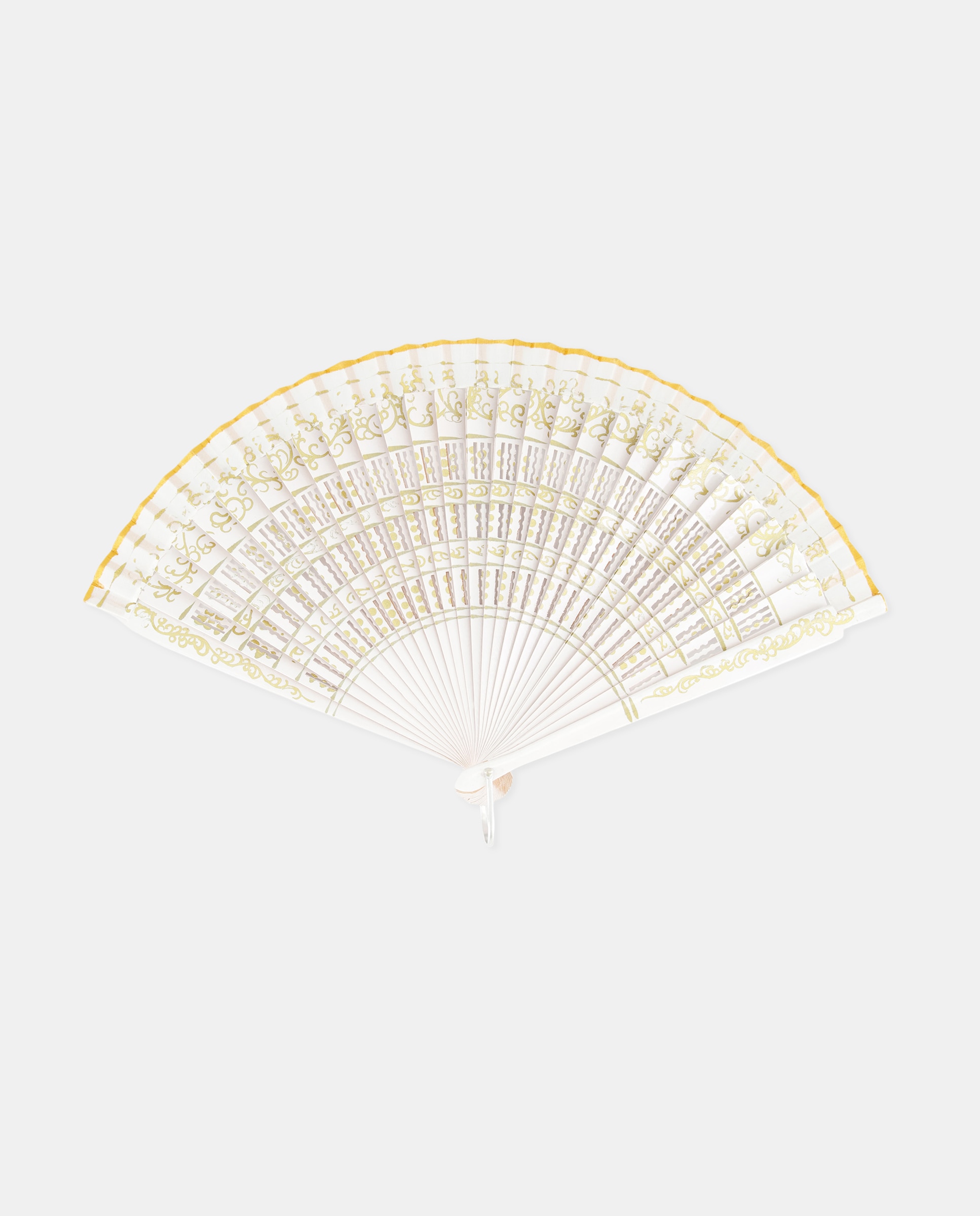 Leque com Rebordo Decorativo Trabalhado Branco-1