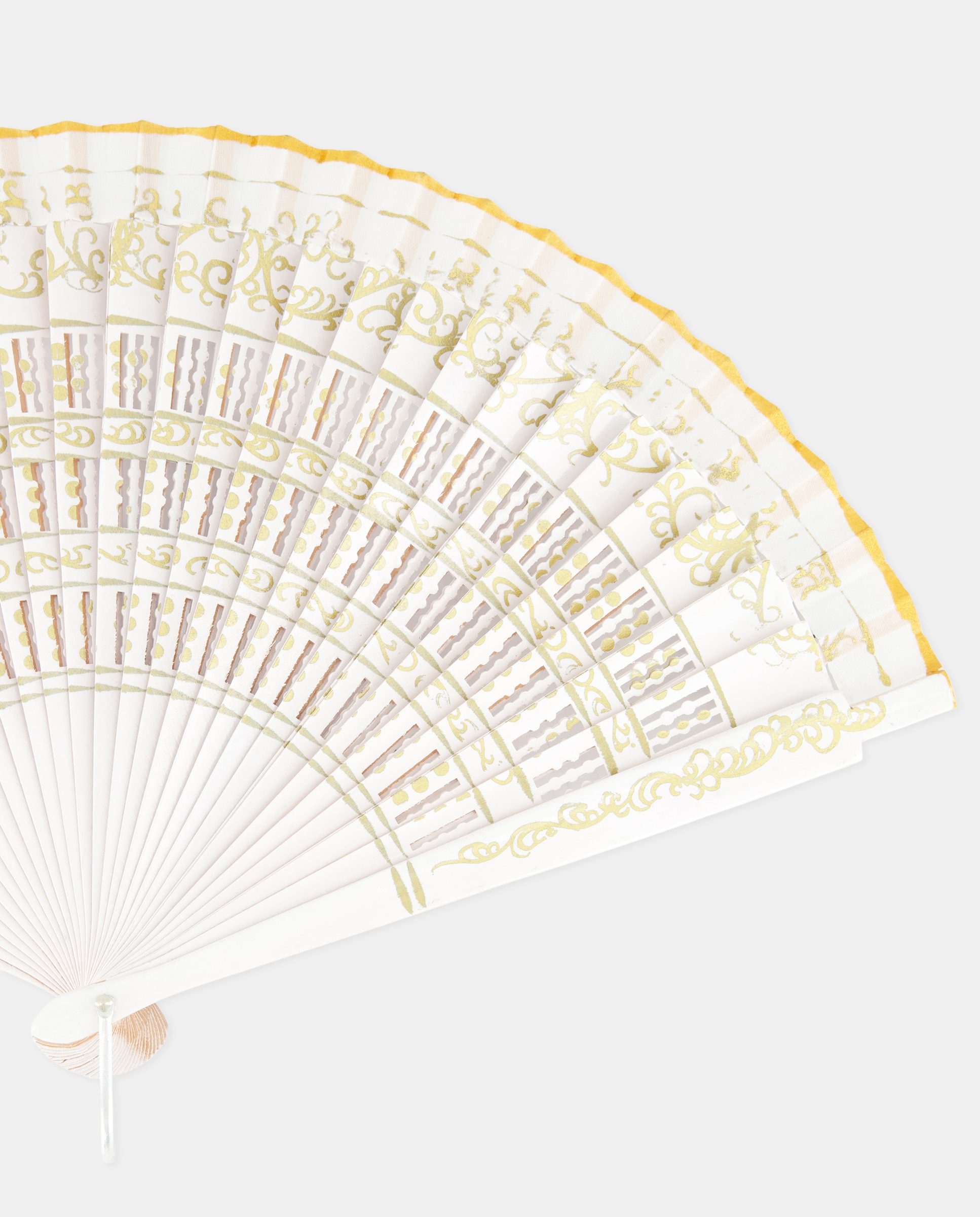 Leque com Rebordo Decorativo Trabalhado Branco-2
