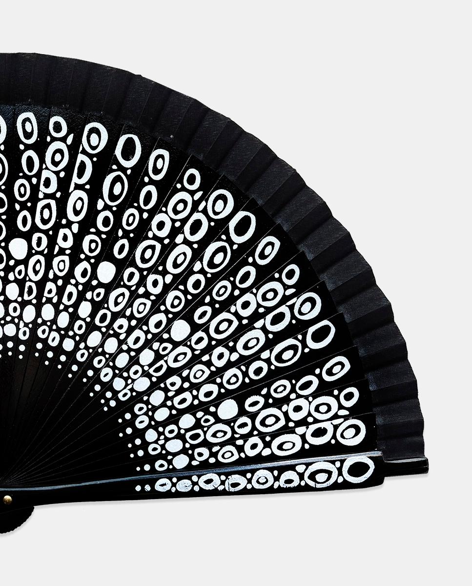 Imagen 2 de Abanico abedul con decoración pintada - Abanicos Garcia - Negro Negro