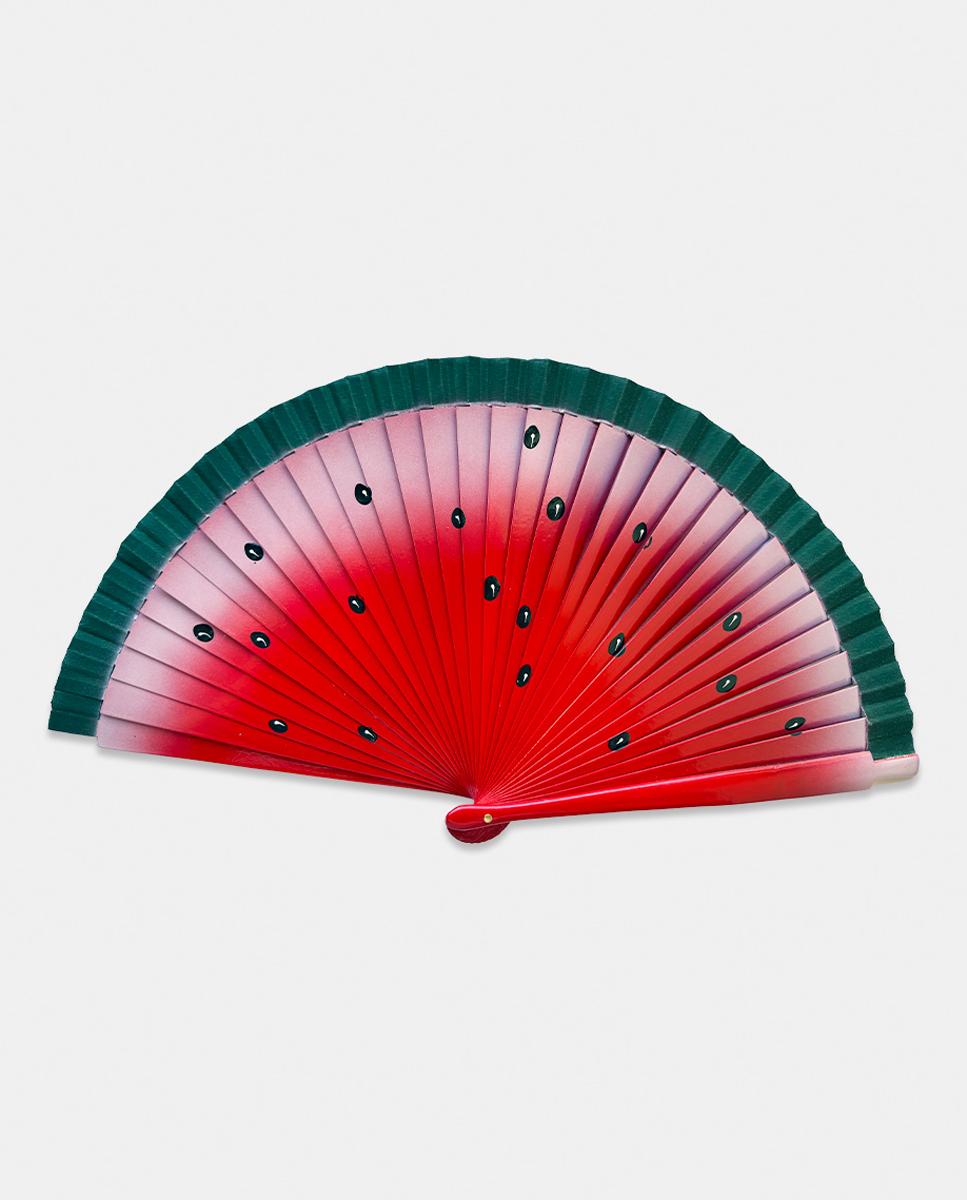 Imagen 0 de Abanico de madera Garcia en rojo con detalle sandia Rojo
