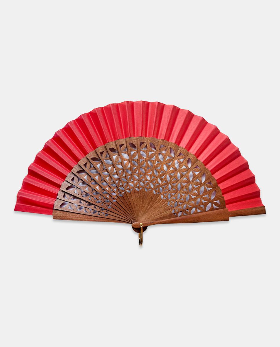 Imagen 0 de Abanico de madera ecológica Rojo