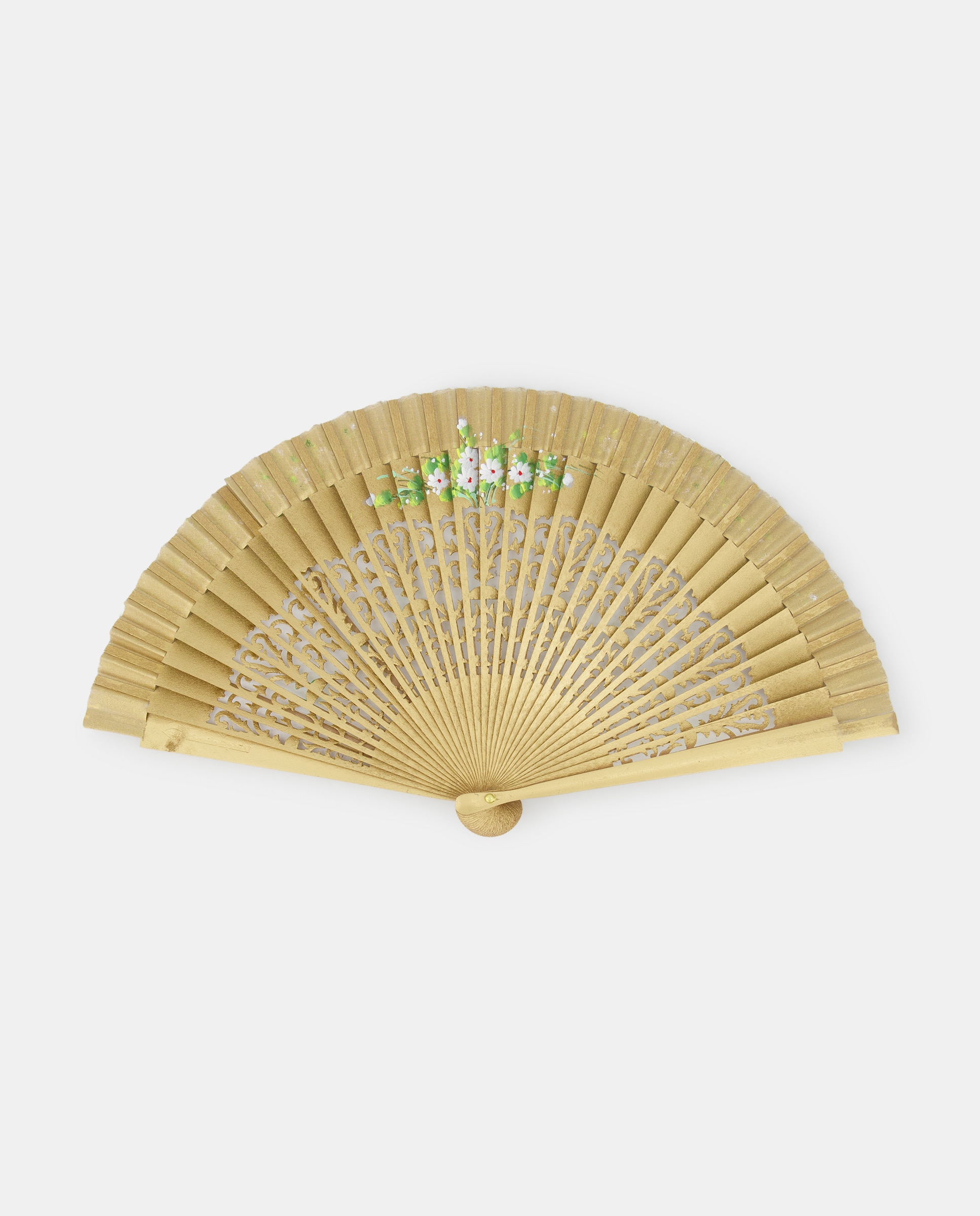 Imagem 0 de Leque Pintado à Mão em Madeira - Dourado