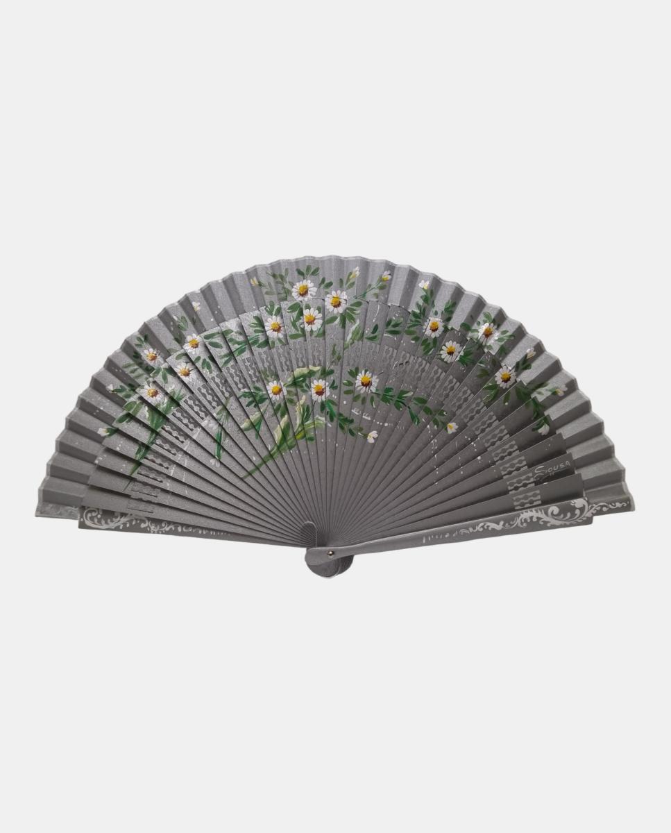 Imagem 0 de Leque com Estampado Floral - Prateado