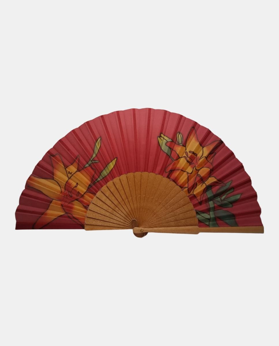 Imagem 0 de Leque de Seda com Impressão Floral