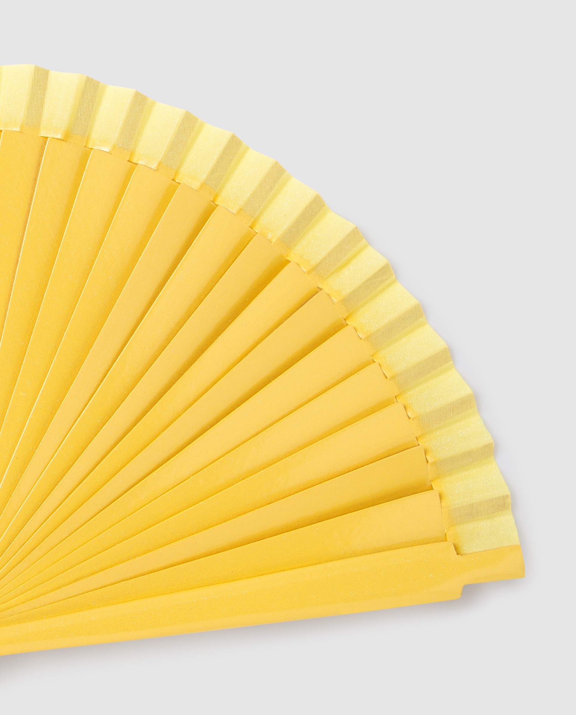 Leque de madeira laranja-claro de tamanho de mala Amarelo-2