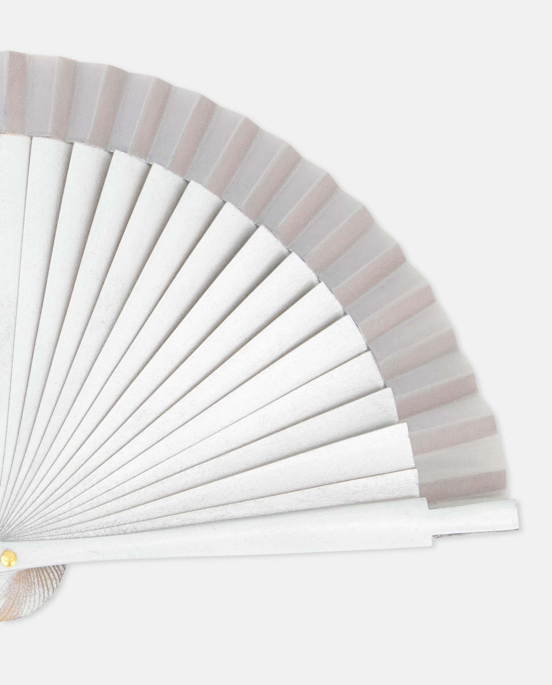 Leque mini dourado com efeito metalizado Prata-3