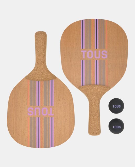 Raquetas de playa Tous Stripes de madera