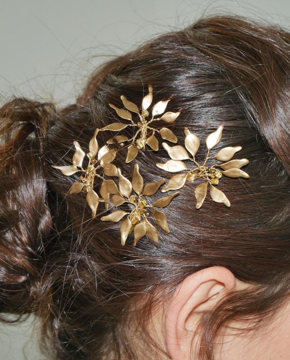 Peineta silencio - SACH Atelier - Dorado Dorado-8