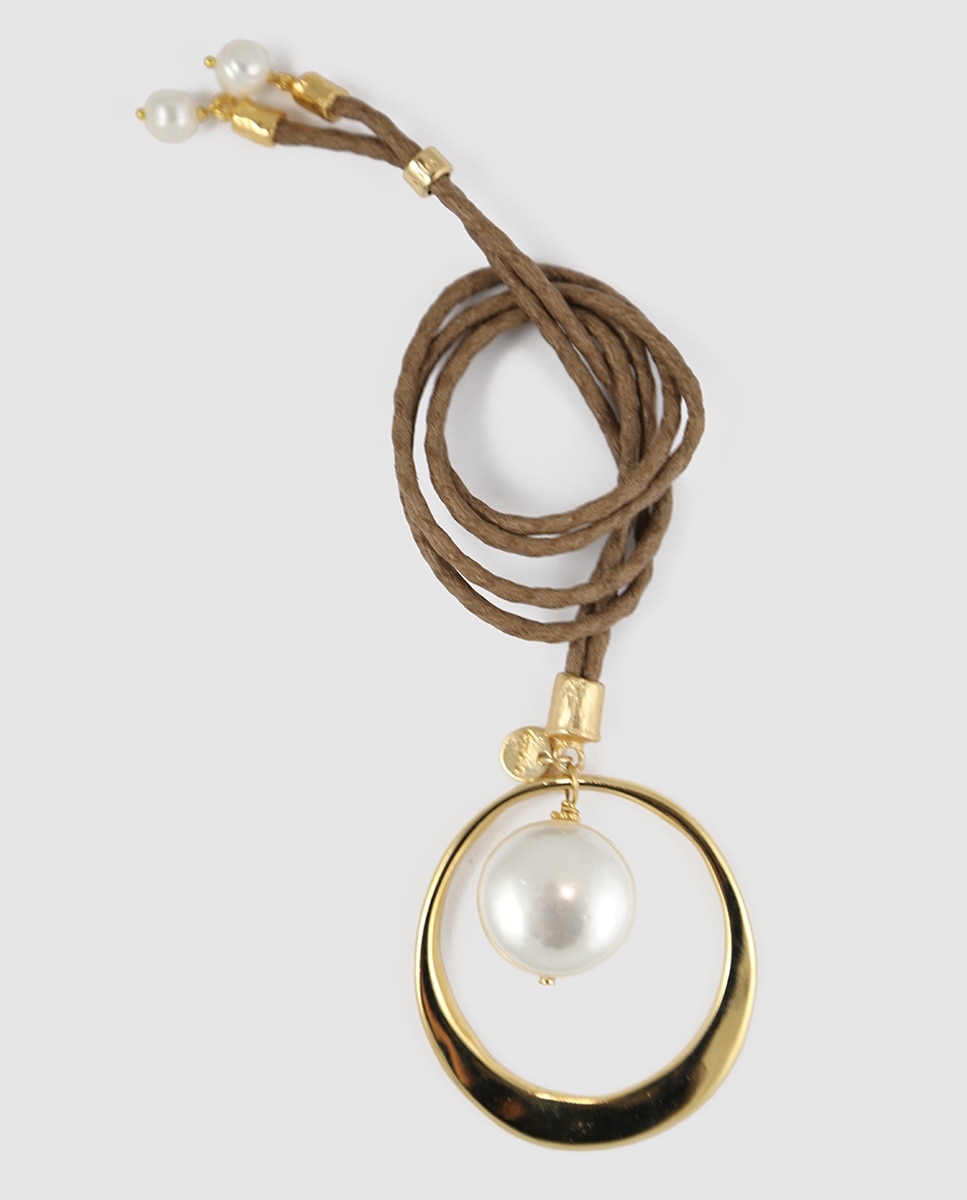 Imagen 0 de Collar Émolo Linette dorado estrella Blanco