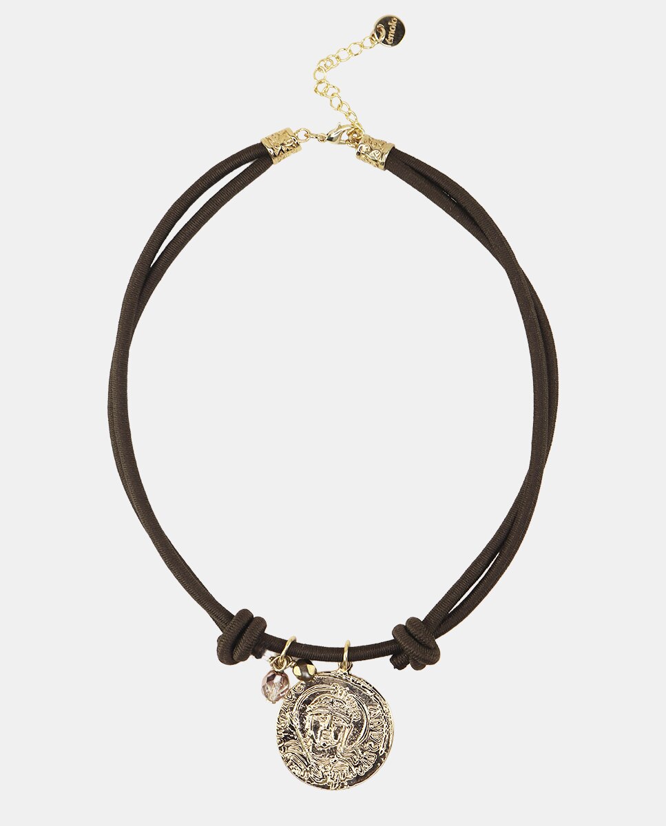 Imagen 0 de Collar Milu con perla de río y cristal Marrón