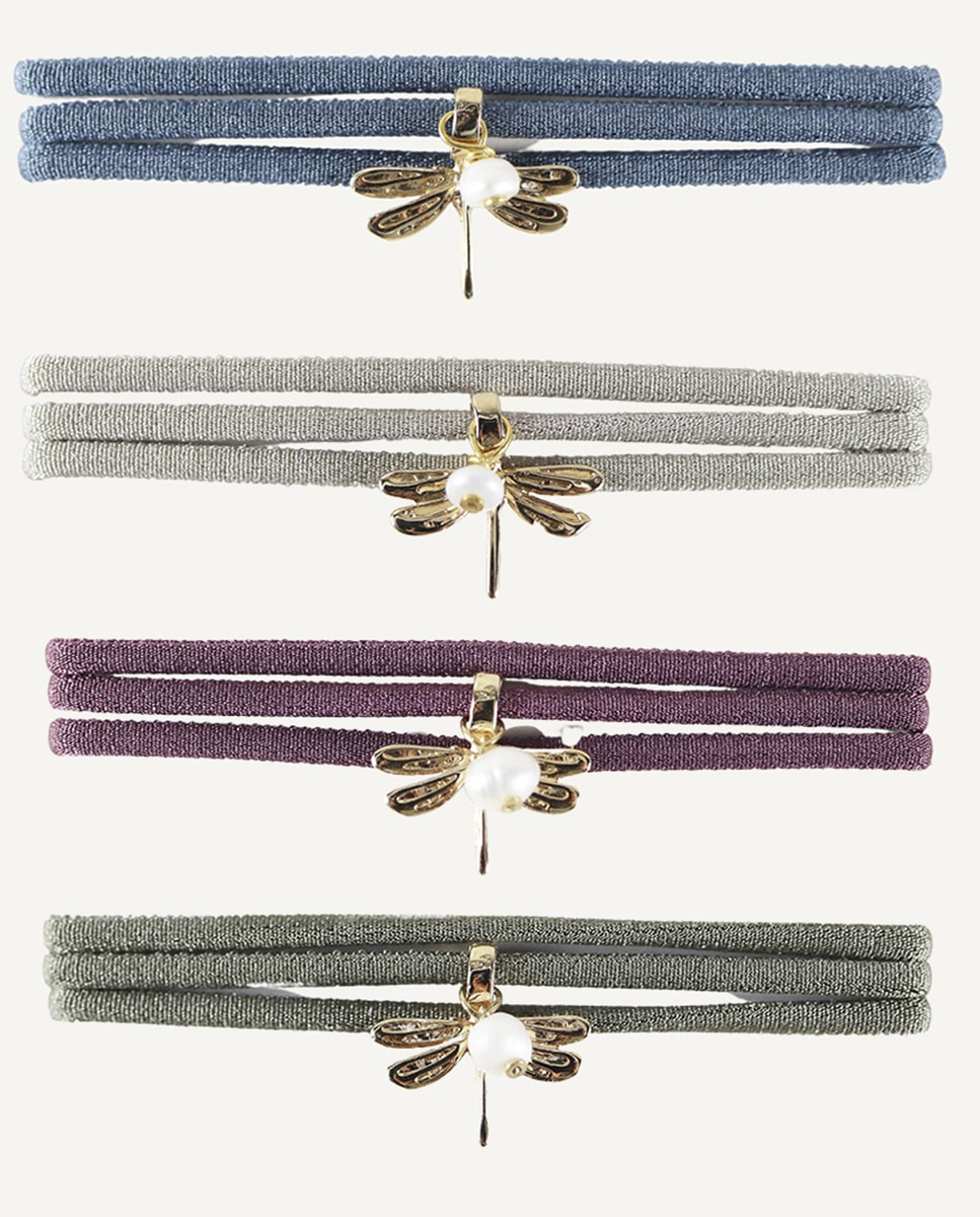 Collar Miz Libélula con perla de río - ÉMOLO - Verde Verde-3