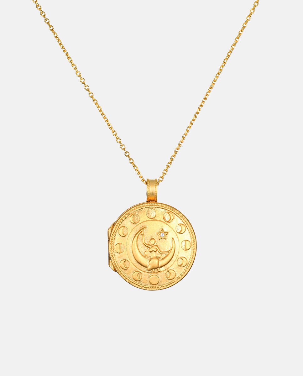 Collar Madre Luna dorado - Satya Jewelry - Oro Oro-2