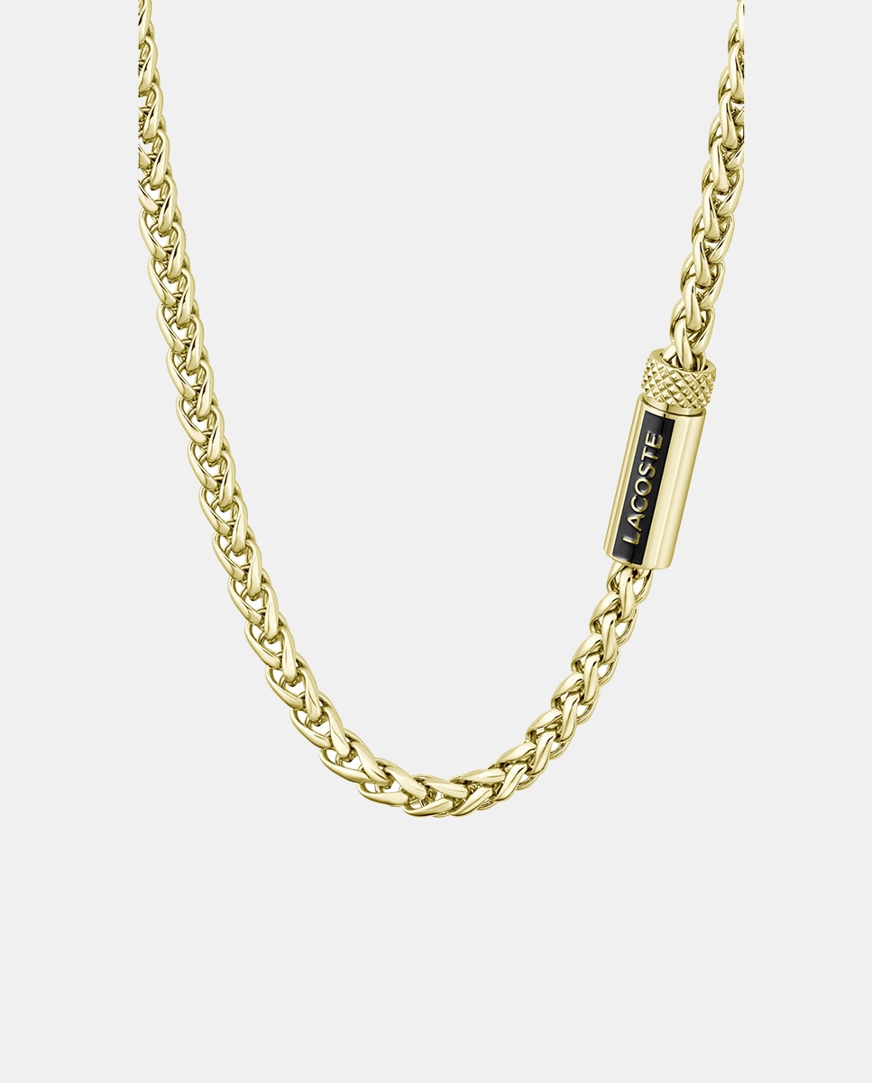 Collar de hombre Spelt de acero dorado con logo - Lacoste - Oro Oro-3
