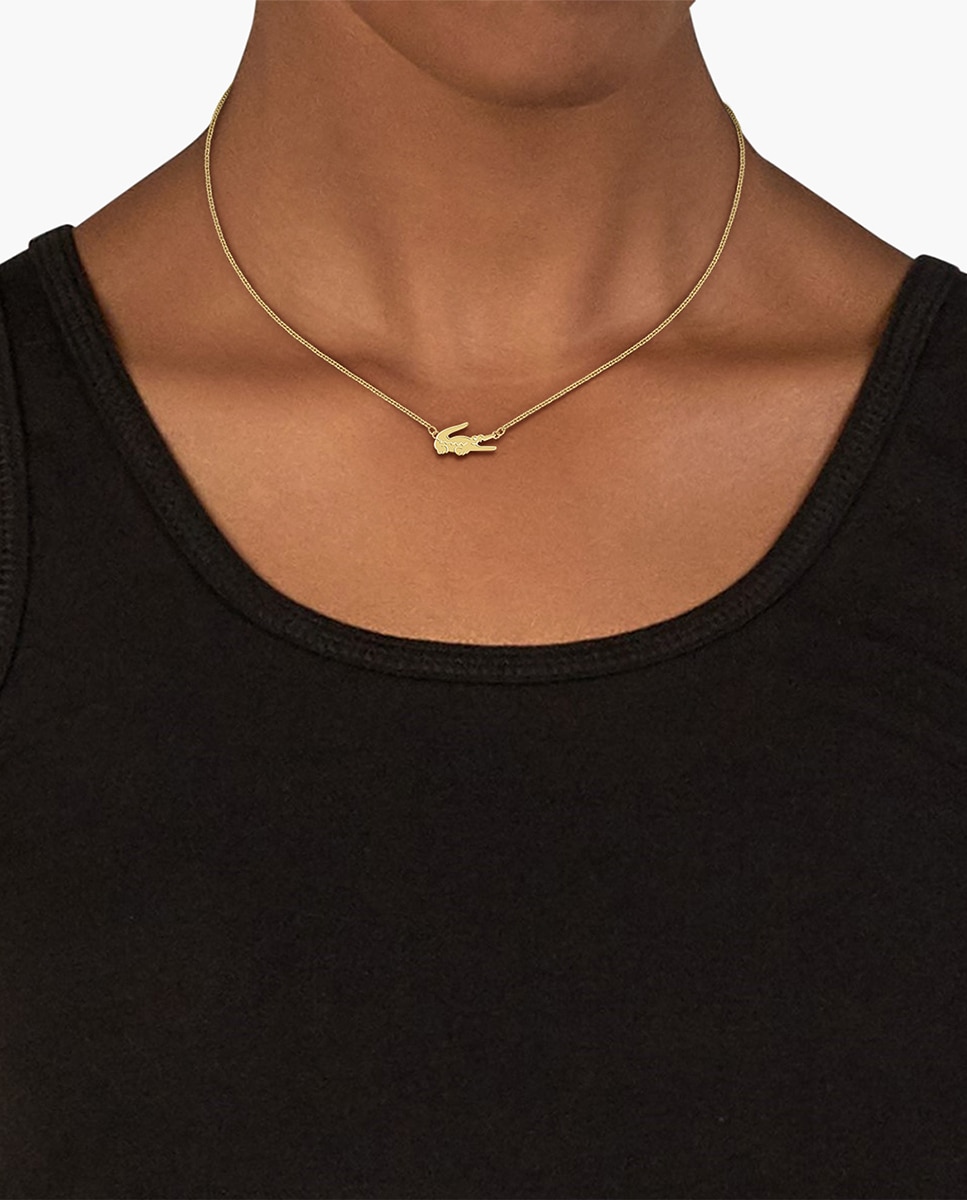 Collar Crocodile de acero dorado - Lacoste - Oro Oro-2