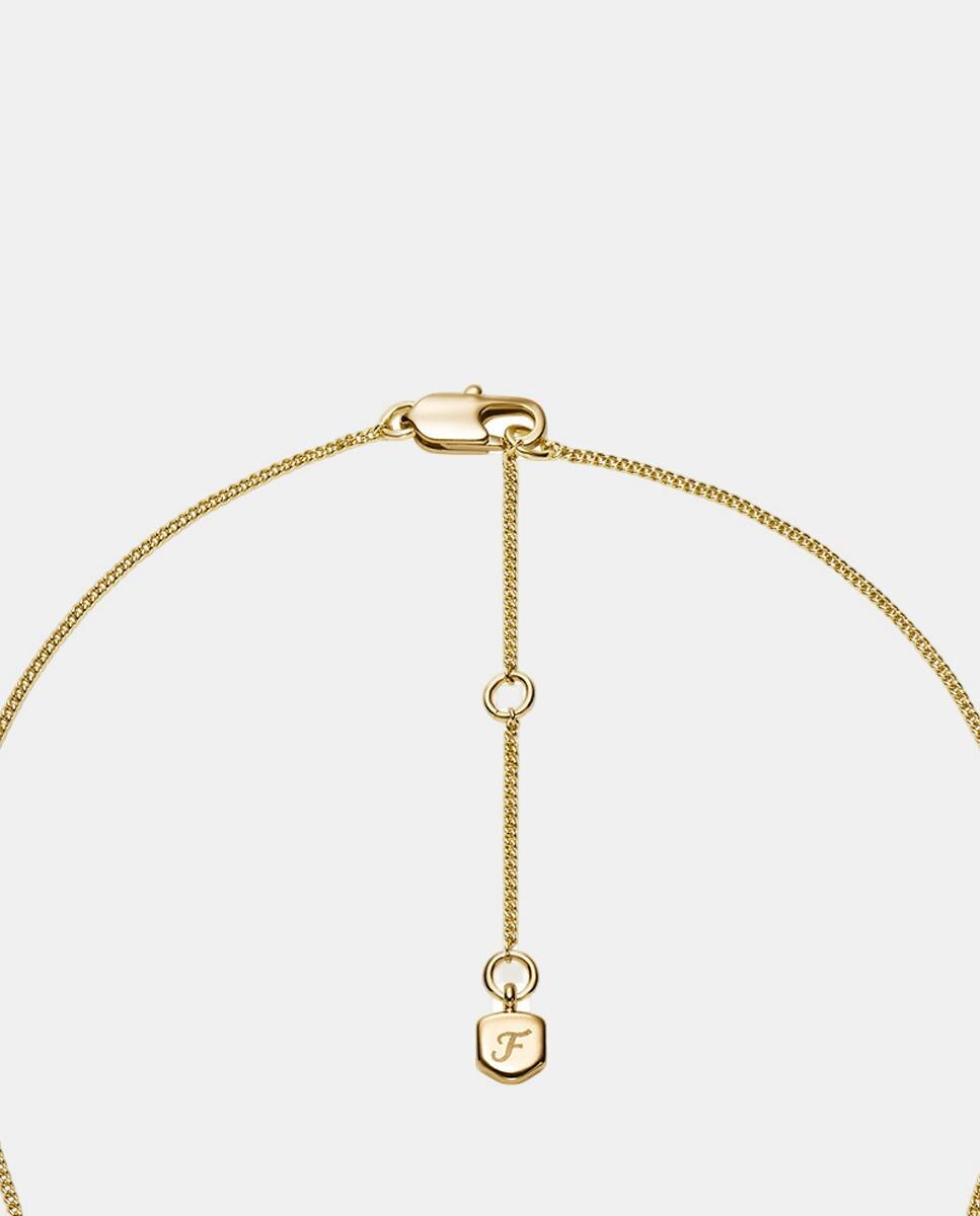 Colar Ellis dourado zircónias Branco-4