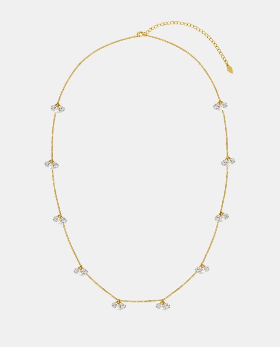 Imagen 0 de Collar Sublime dorado con circonitas Blanco