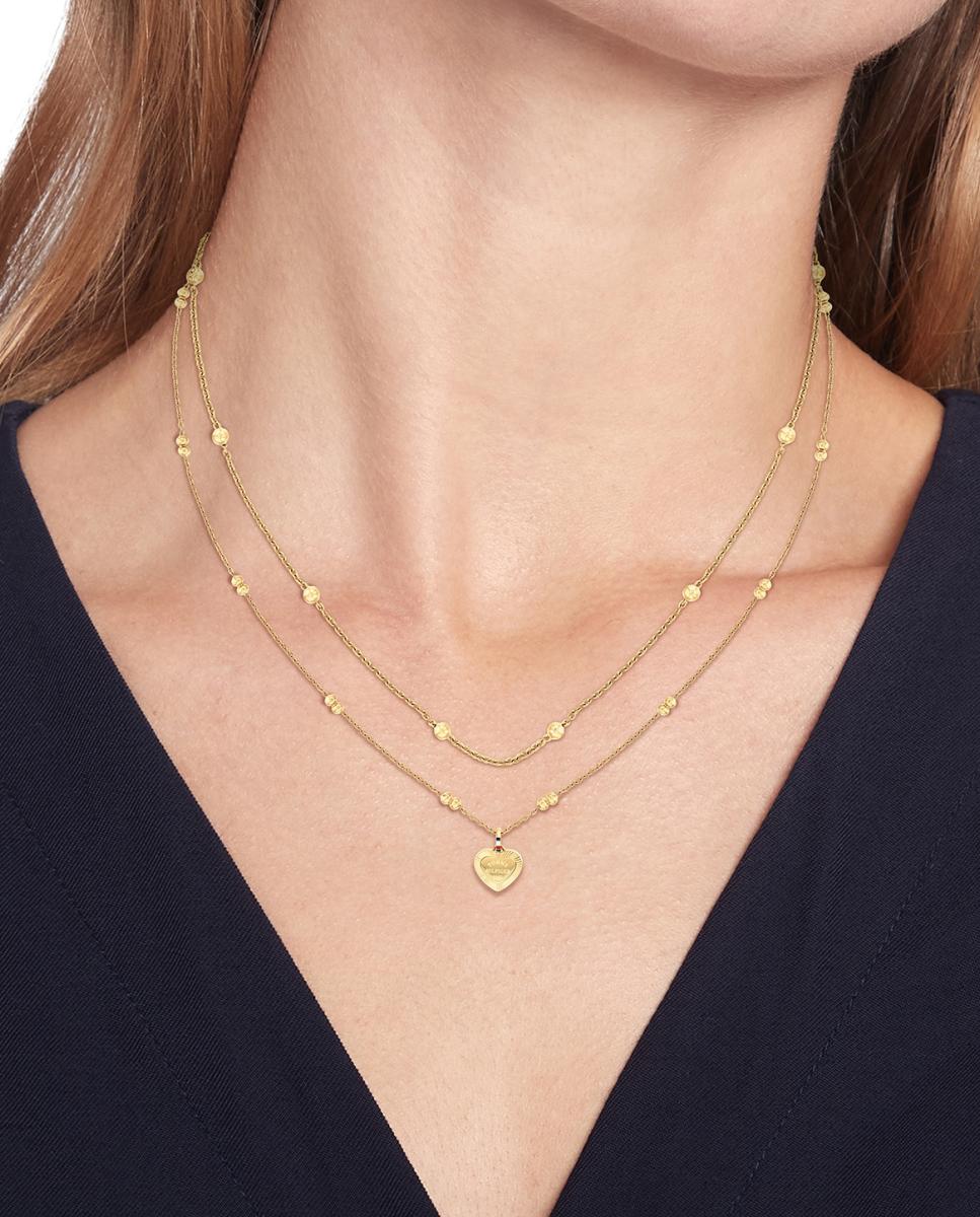 Colar Duplo Aço Dourado Dourado-4