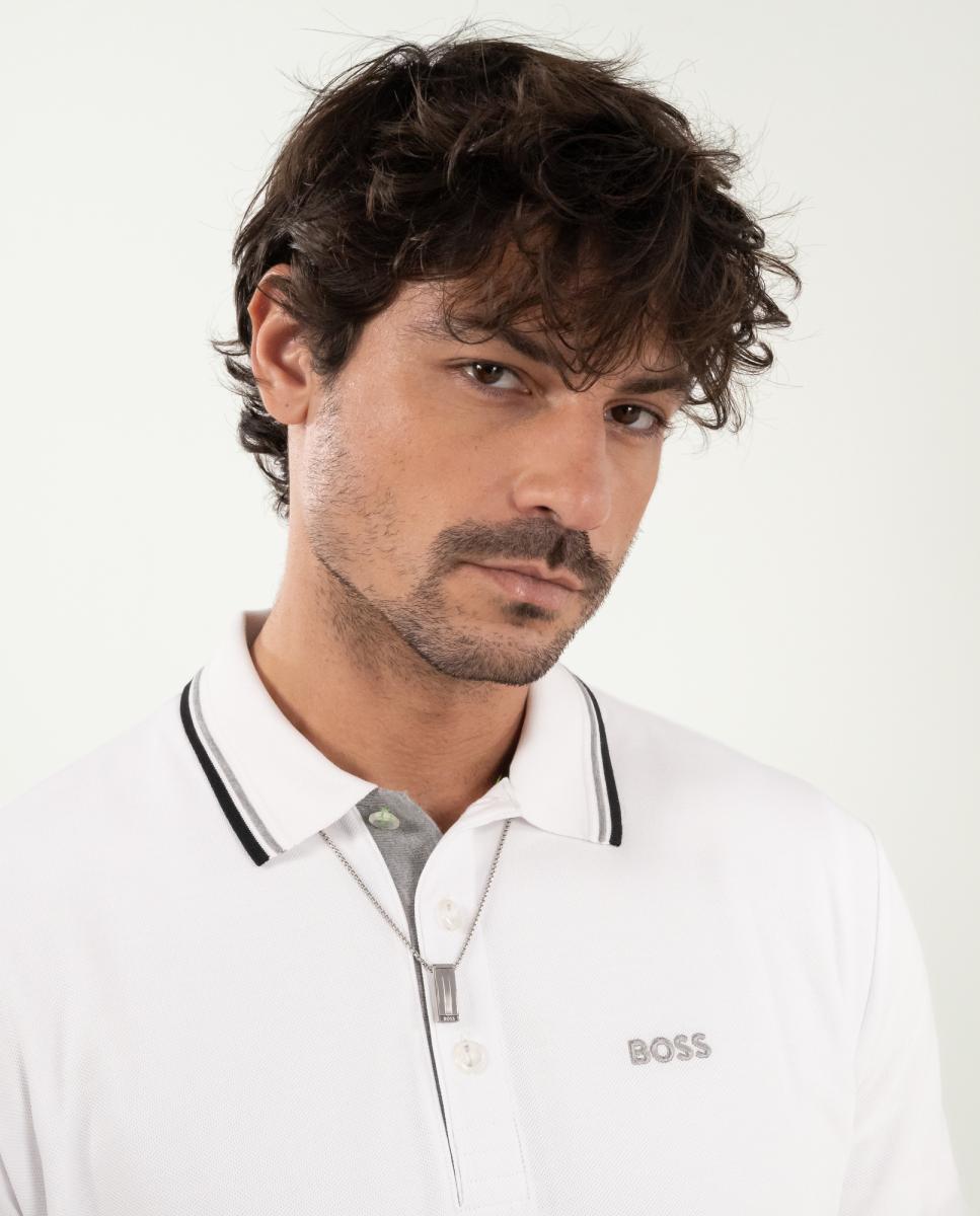 Collar de hombre Brooks de acero rayado - Boss - Plateado Plateado-4