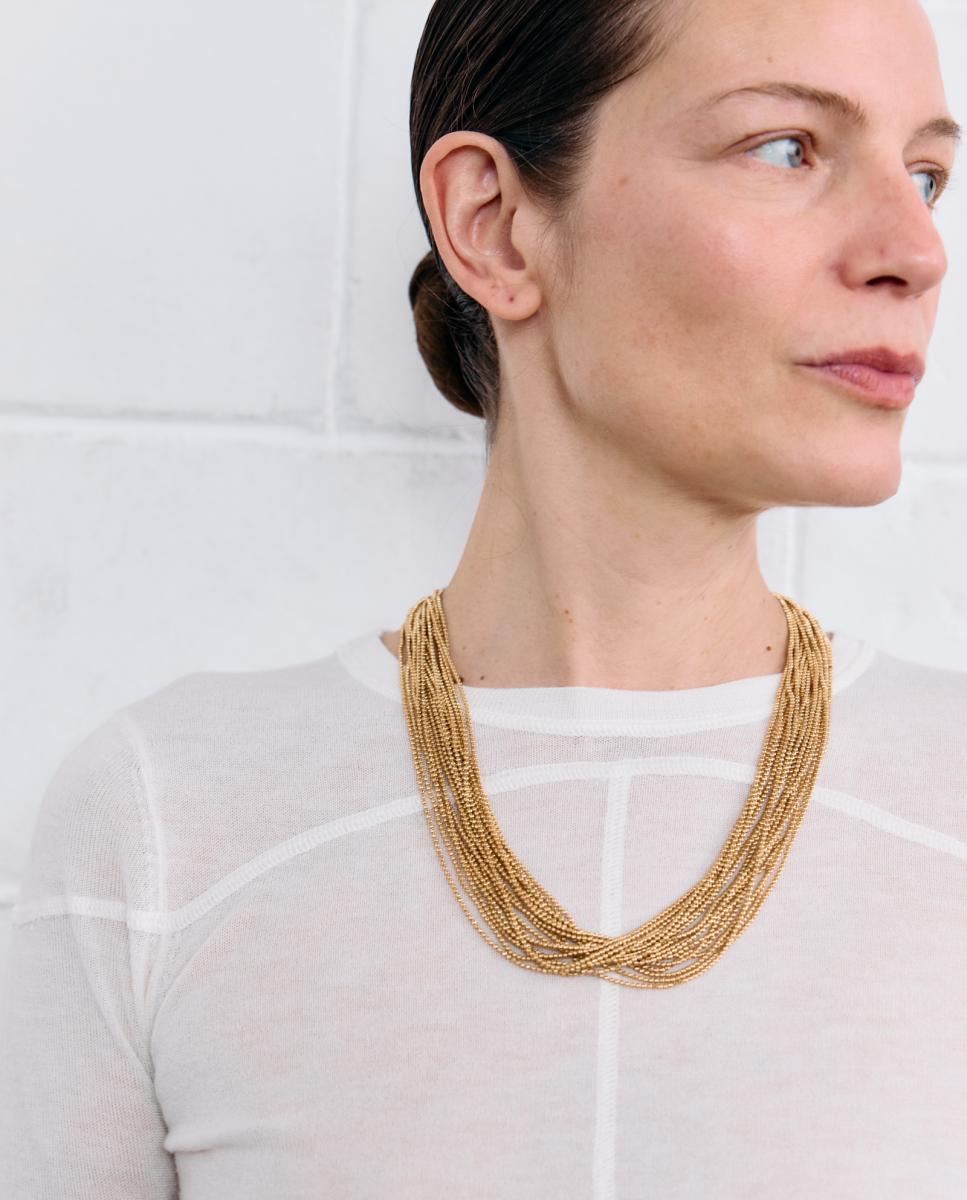Collar de cuentas - Moliane - Dorado Dorado-2