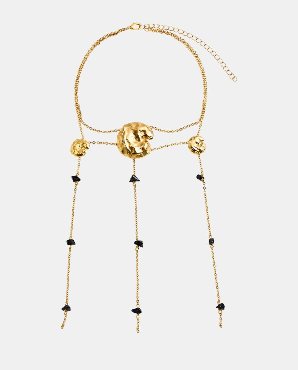 Collar Arenas y cristal checo - Dosprimeras - Dorado Dorado-1
