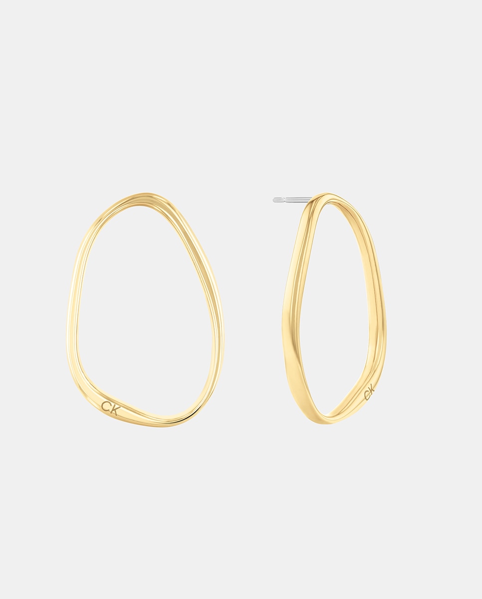 Pendientes de aro Elongated Drops de acero dorado - Calvin Klein - Oro Oro-1
