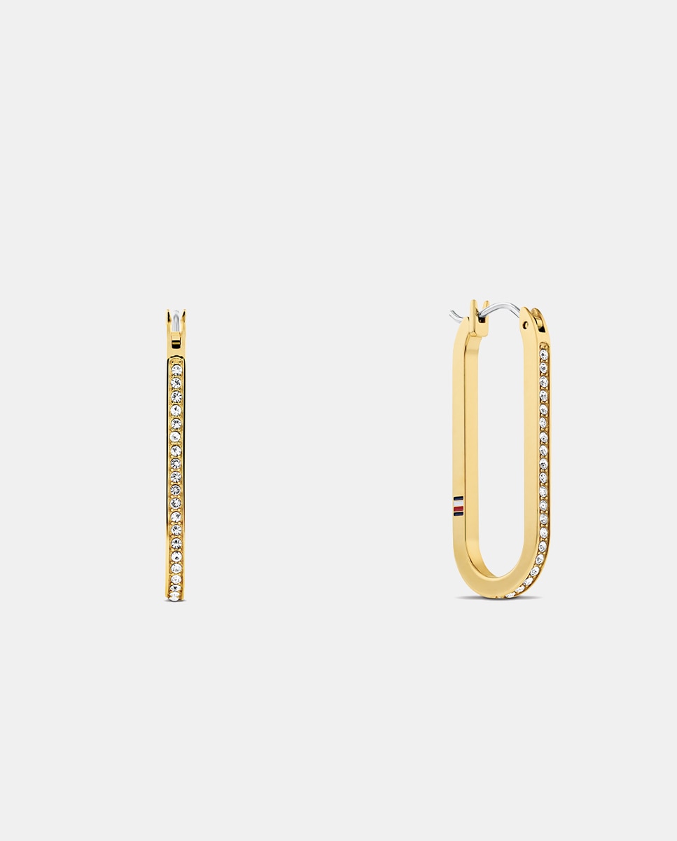 Brincos com Fecho de Clip Dog Tag Family de Aço - Dourado Prata-1