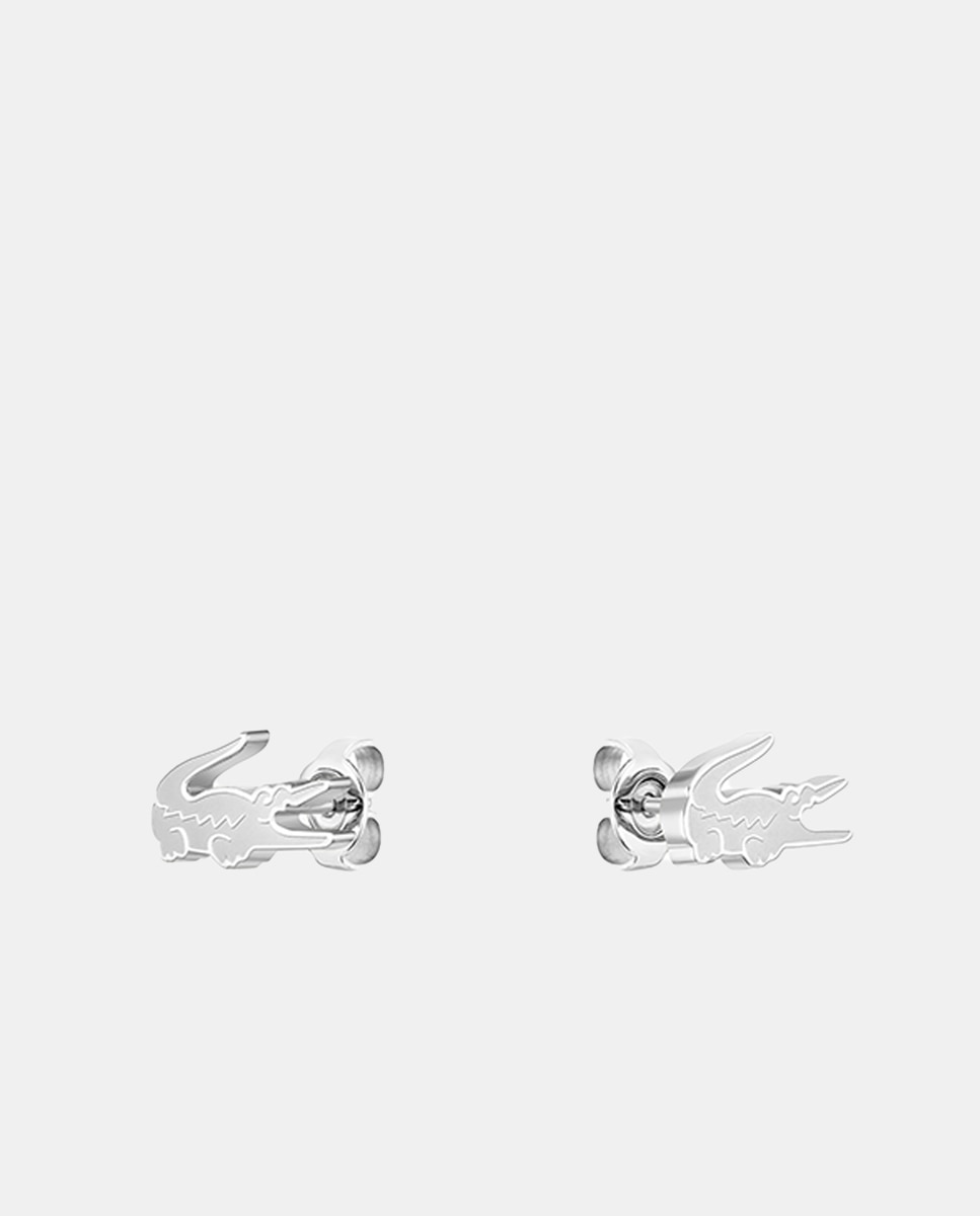 Imagen 0 de Pendientes Crocodile de acero Plata