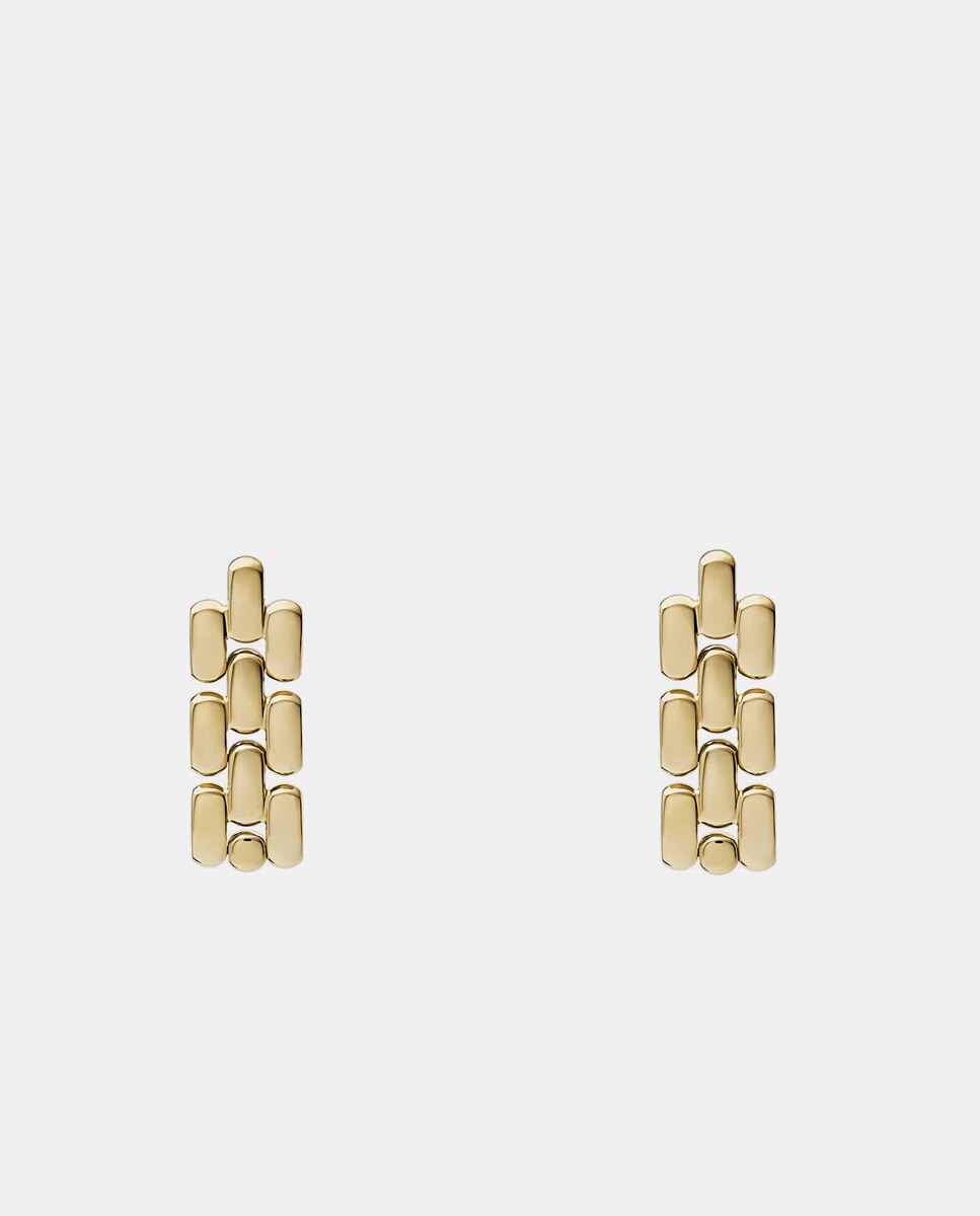 Brincos Arden Watch Links de Aço - Dourado Ouro-2