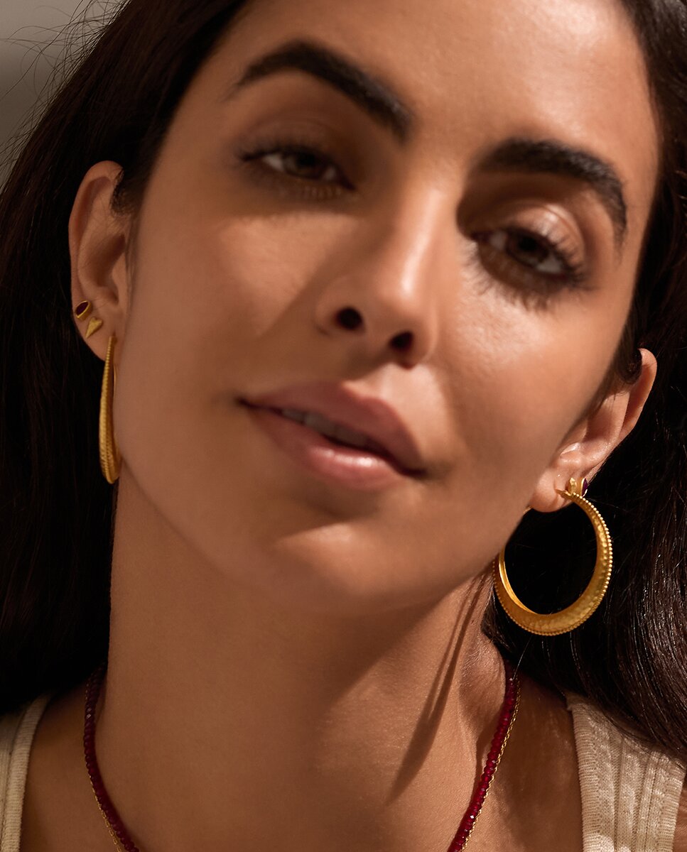 Pendientes de aro Classics dorados - Satya Jewelry - Oro Oro-2
