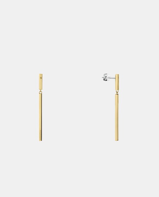 Imagem 0 de Brincos Linear de Aço - Dourado