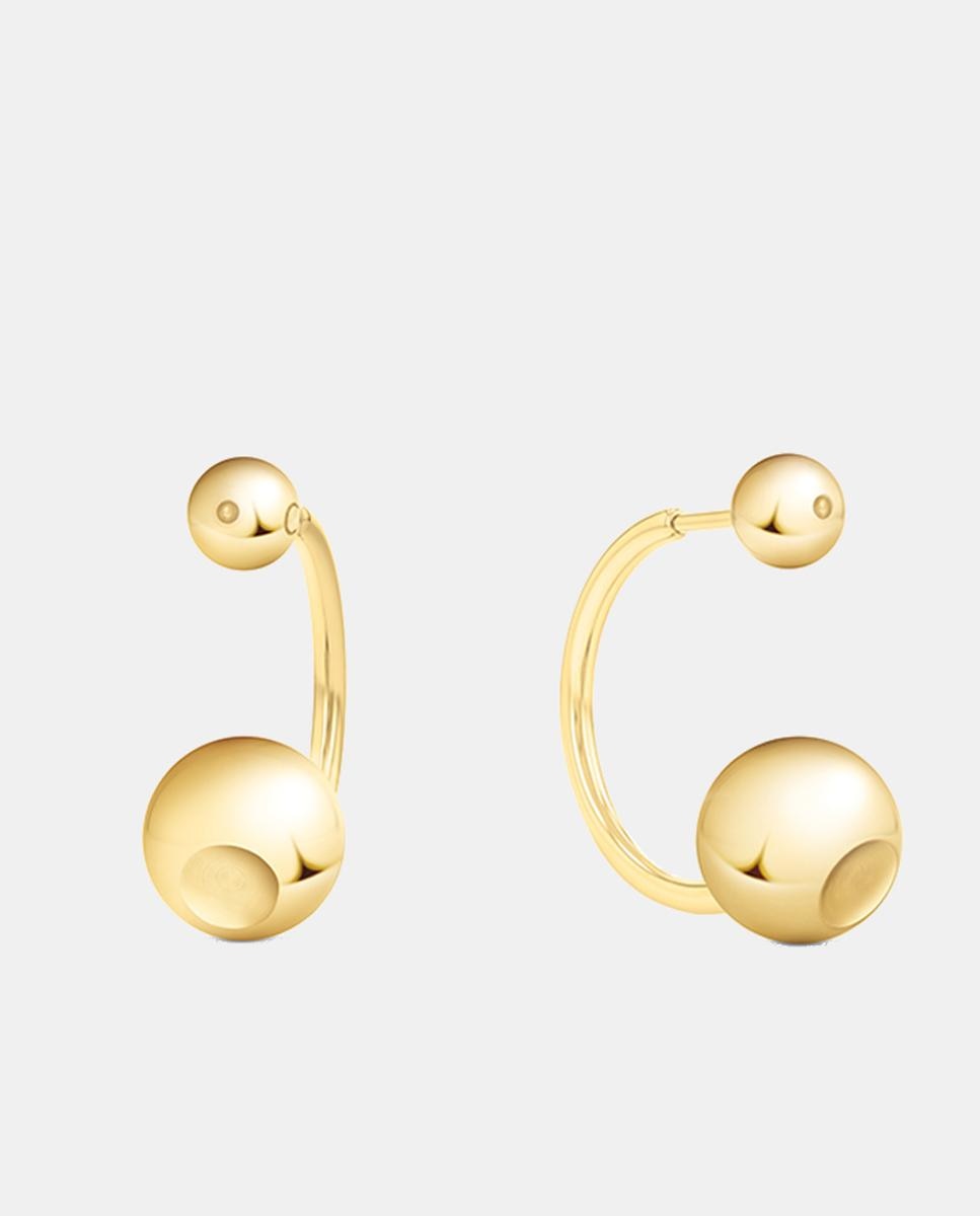 Calvin Klein - Pendientes Sculptural Bubbles de acero y circonita.