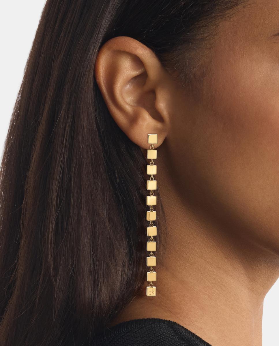 Pendientes Geometric de acero - Calvin Klein - Dorado Dorado-3