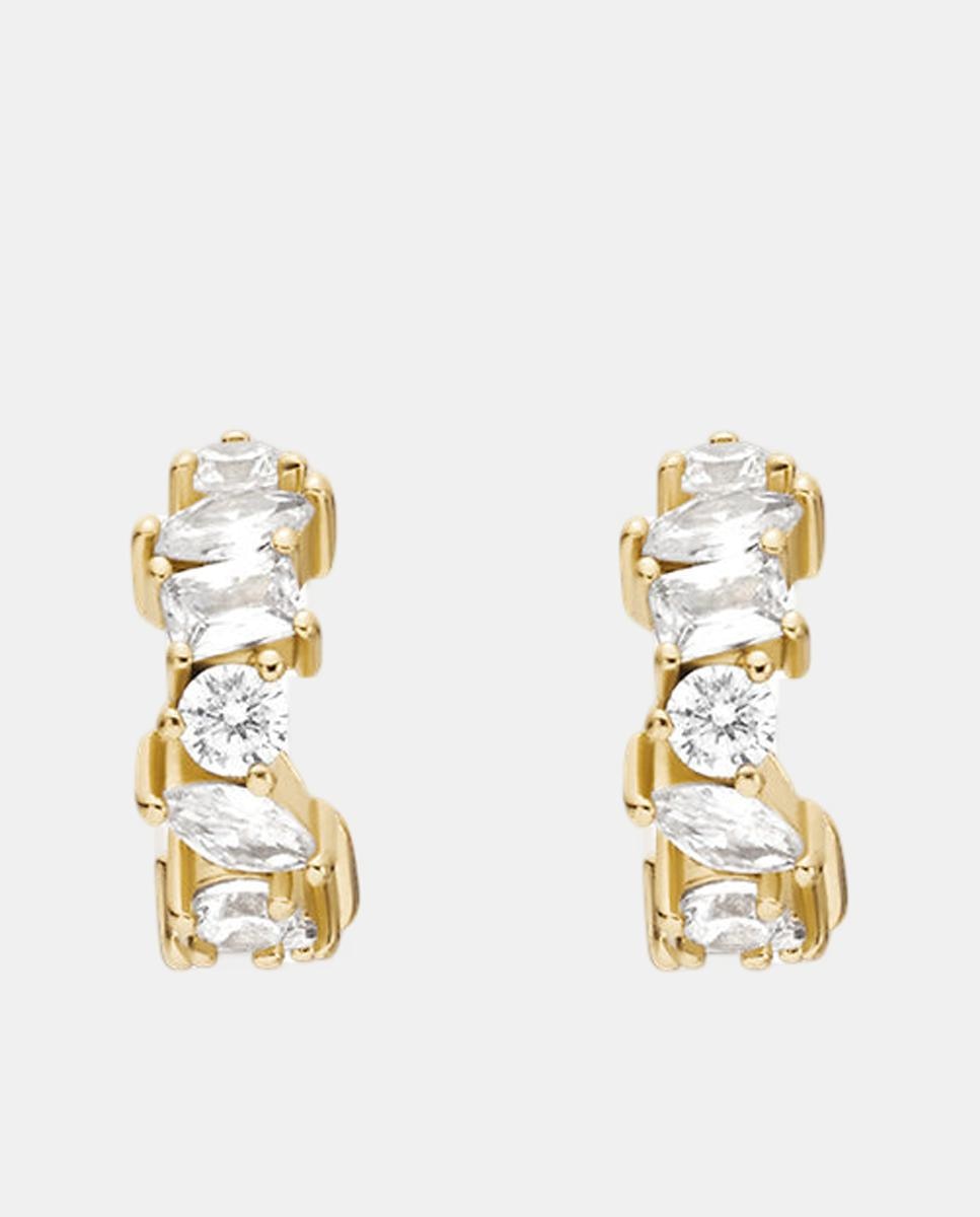 Imagem 0 de Brincos Ellis dourados com zircónias