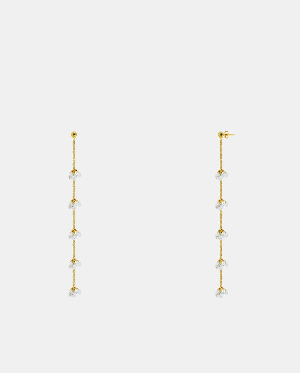 Imagen 0 de Pendientes Sublime dorados con circonitas Blanco